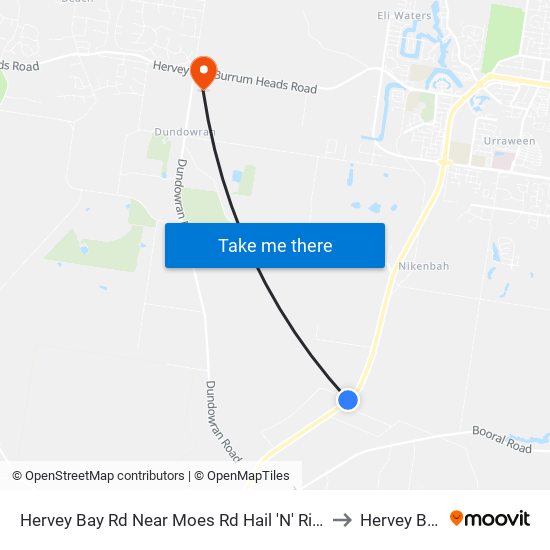 Hervey Bay Rd Near Moes Rd Hail 'N' Ride to Hervey Bay map