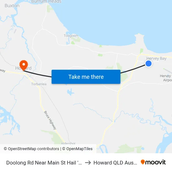 Doolong Rd Near Main St Hail 'N' Ride to Howard QLD Australia map