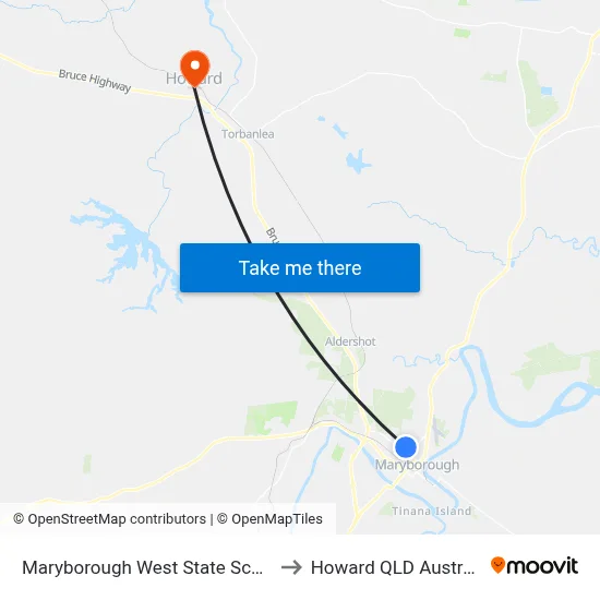 Maryborough West State School to Howard QLD Australia map