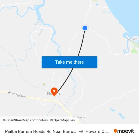 Pialba Burrum Heads Rd Near Burrum Heads Rd Hail 'N' Ride to Howard QLD Australia map