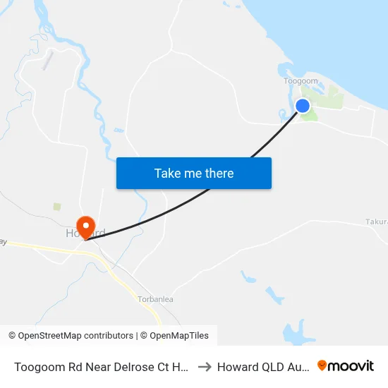 Toogoom Rd Near Delrose Ct Hail 'N' Ride to Howard QLD Australia map