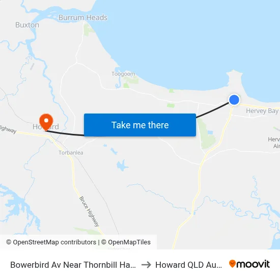 Bowerbird Av Near Thornbill Hail 'N' Ride to Howard QLD Australia map