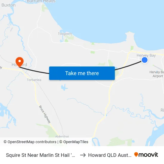 Squire St Near Marlin St Hail 'N' Ride to Howard QLD Australia map