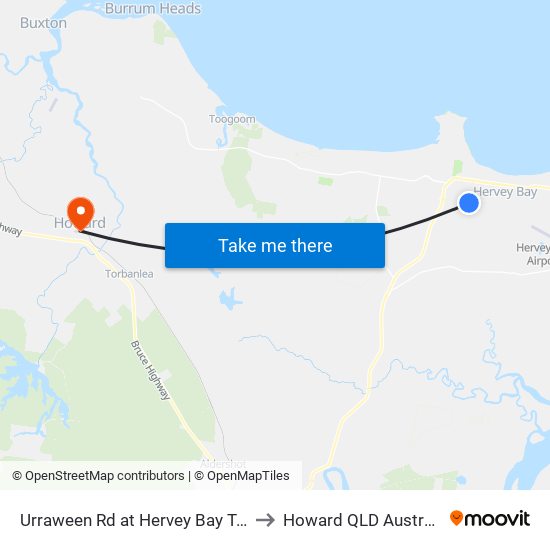 Urraween Rd at Hervey Bay Tafe to Howard QLD Australia map