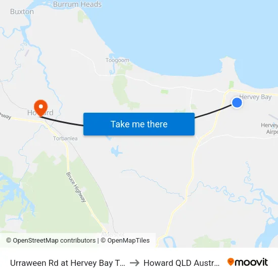 Urraween Rd at Hervey Bay Tafe to Howard QLD Australia map