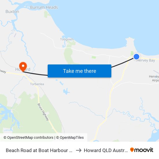 Beach Road at Boat Harbour Drive to Howard QLD Australia map