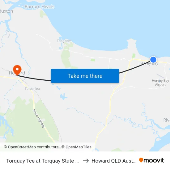 Torquay Tce at Torquay State School to Howard QLD Australia map