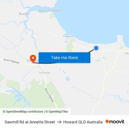 Sawmill Rd at Annette Street to Howard QLD Australia map