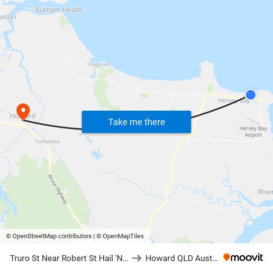 Truro St Near Robert St Hail 'N' Ride to Howard QLD Australia map