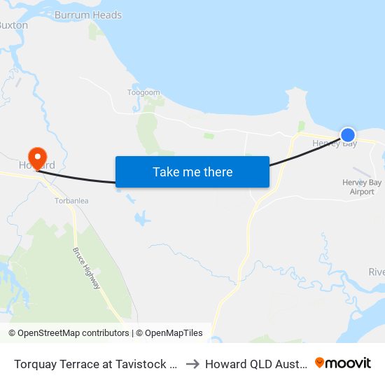 Torquay Terrace at Tavistock Street to Howard QLD Australia map