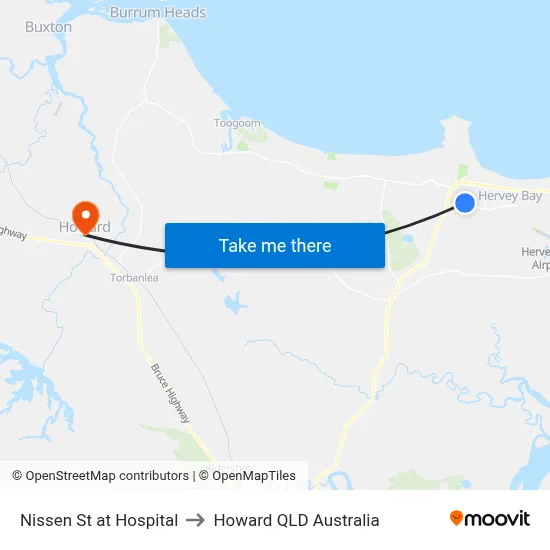 Hospitals, Nissan Street to Howard QLD Australia map