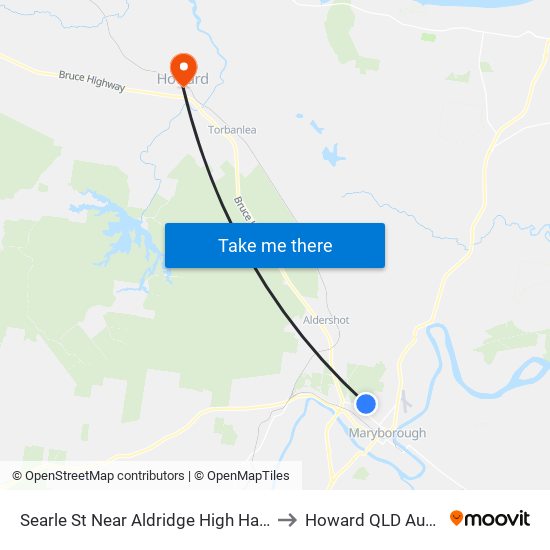Searle St Near Aldridge High Hail 'N' Ride to Howard QLD Australia map