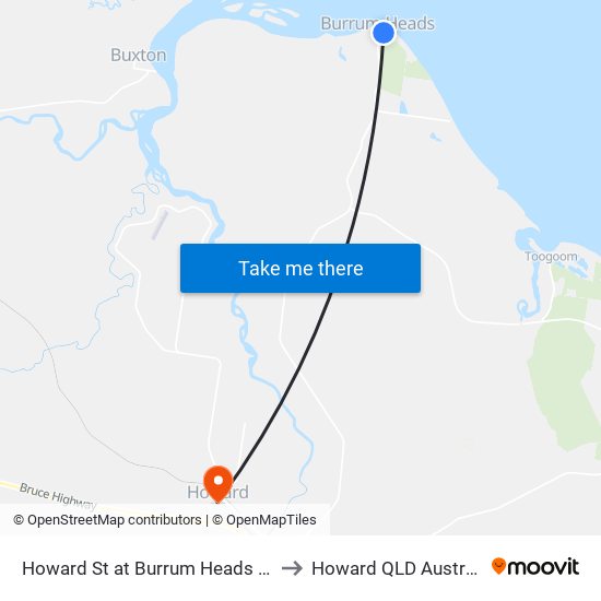 Howard St at Burrum Heads Hall to Howard QLD Australia map