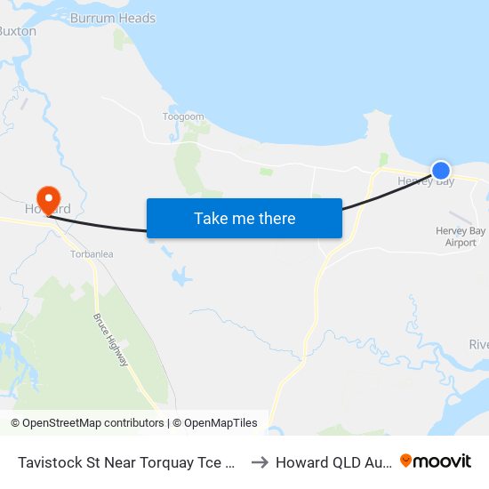 Tavistock St Near Torquay Tce Hail 'N' Ride to Howard QLD Australia map