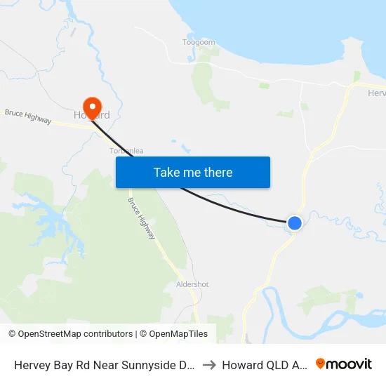 Hervey Bay Rd Near Sunnyside Dr Hail 'N' Ride to Howard QLD Australia map