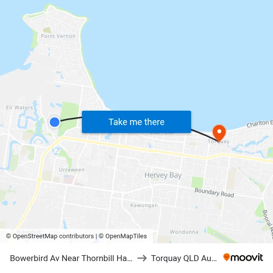 Bowerbird Av Near Thornbill Hail 'N' Ride to Torquay QLD Australia map