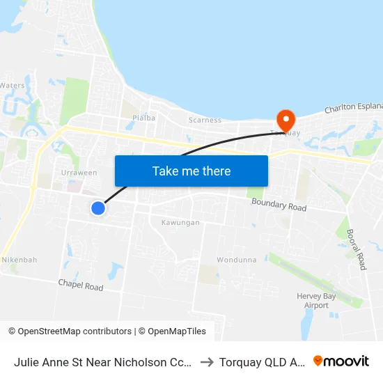 Julie Anne St Near Nicholson Cct Hail 'N' Ride to Torquay QLD Australia map