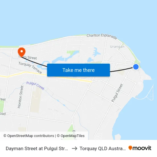 Dayman Street at Pulgul Street to Torquay QLD Australia map
