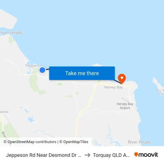 Jeppeson Rd Near Desmond Dr Hail 'N' Ride to Torquay QLD Australia map