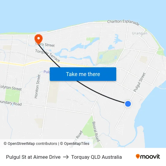 Pulgul St at Aimee Drive to Torquay QLD Australia map