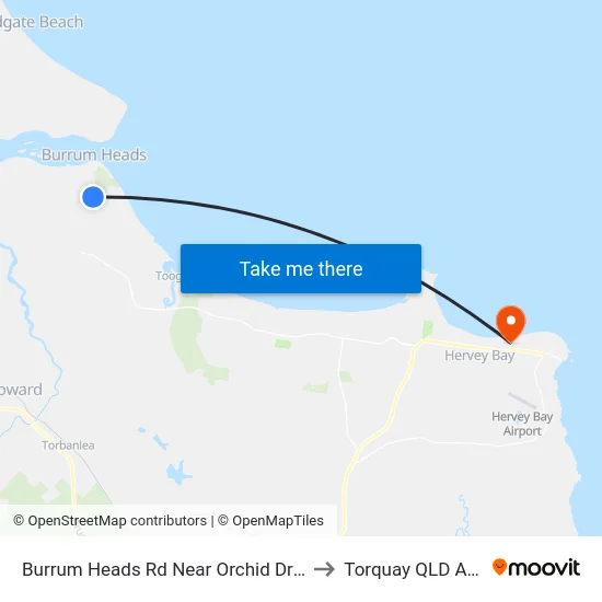 Burrum Heads Rd Near Orchid Dr Hail 'N' Ride to Torquay QLD Australia map