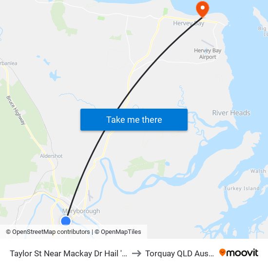 Taylor St Near Mackay Dr Hail 'N' Ride to Torquay QLD Australia map