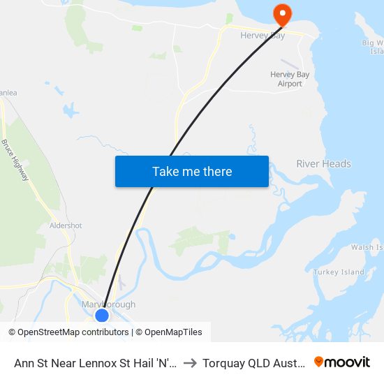Ann St Near Lennox St Hail 'N' Ride to Torquay QLD Australia map