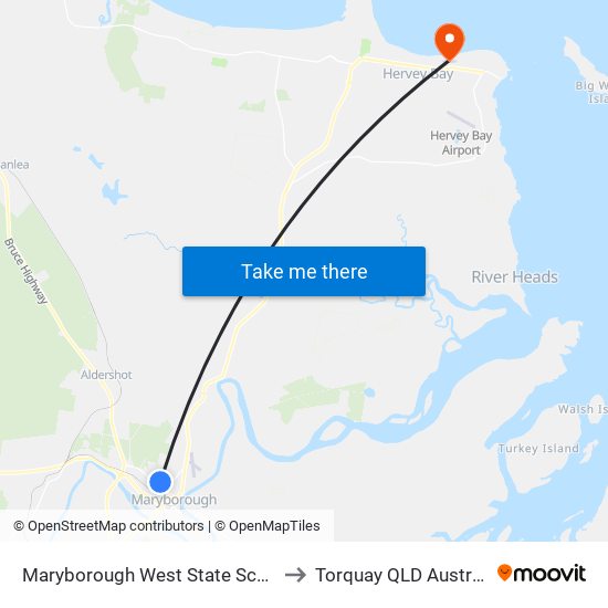 Maryborough West State School to Torquay QLD Australia map