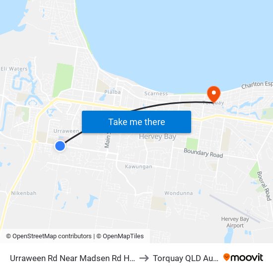 Urraween Rd Near Madsen Rd Hail 'N' Ride to Torquay QLD Australia map