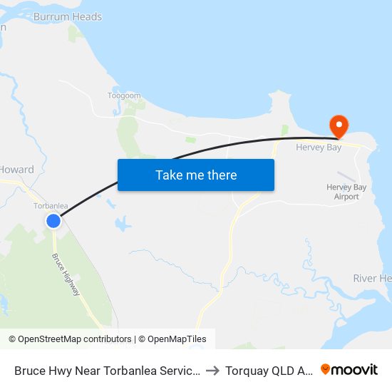 Bruce Hwy Near Torbanlea Service Station Hnr to Torquay QLD Australia map