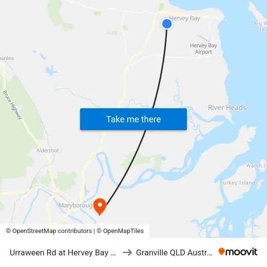 Urraween Rd at Hervey Bay Tafe to Granville QLD Australia map