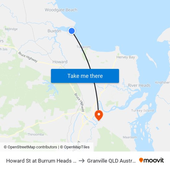 Howard St at Burrum Heads Hall to Granville QLD Australia map