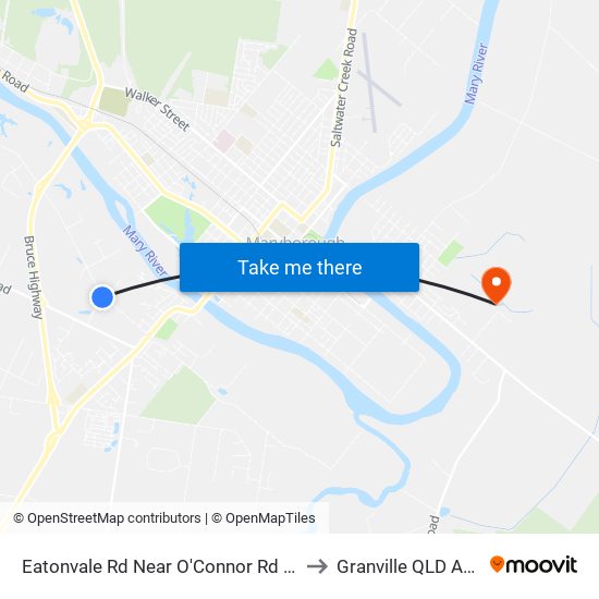 Eatonvale Rd Near O'Connor Rd Hail 'N' Ride to Granville QLD Australia map