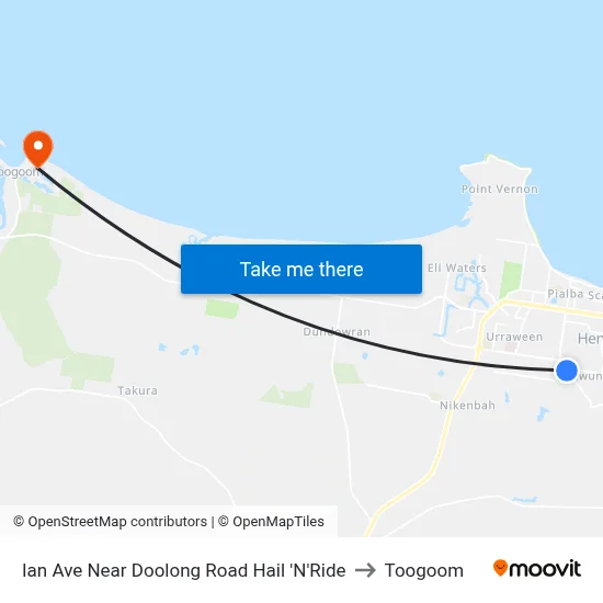 Ian Ave Near Doolong Road Hail 'N'Ride to Toogoom map