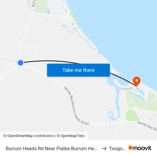 Burrum Heads Rd Near Pialba Burrum Heads Rd Hnr to Toogoom map
