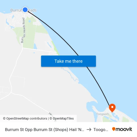 Burrum St Opp Burrum St (Shops) Hail 'N' Ride to Toogoom map