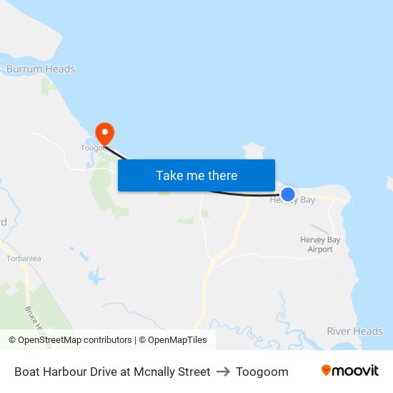 Boat Harbour Drive at Mcnally Street to Toogoom map