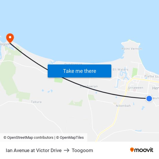 Ian Avenue at Victor Drive to Toogoom map