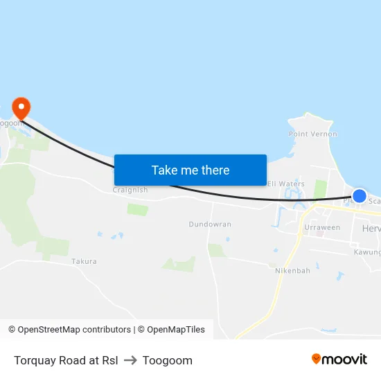 Torquay Road at Rsl to Toogoom map