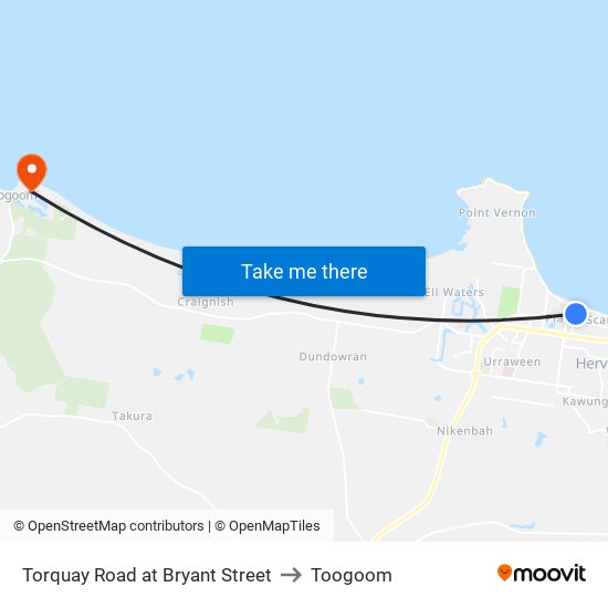 Torquay Road at Bryant Street to Toogoom map