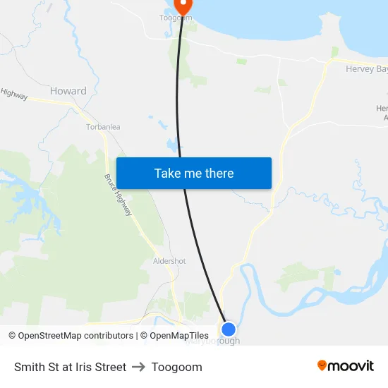 Smith St at Iris Street to Toogoom map