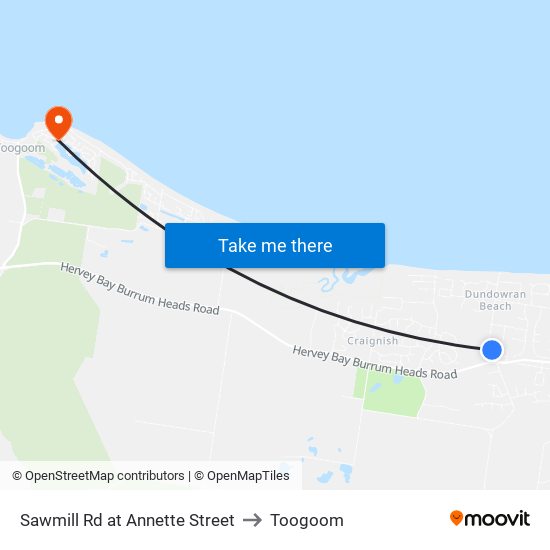 Sawmill Rd at Annette Street to Toogoom map