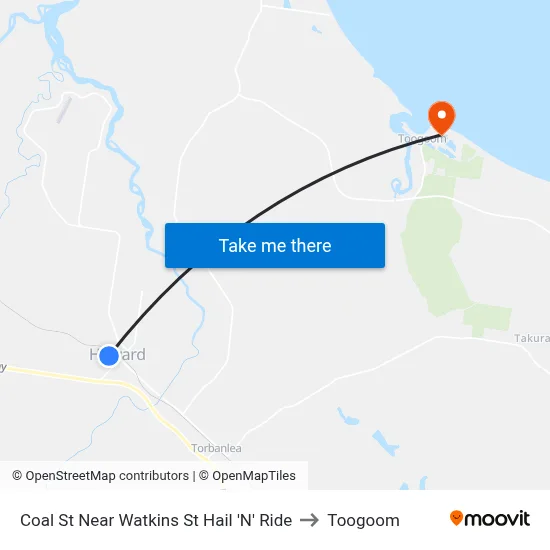 Coal St Near Watkins St Hail 'N' Ride to Toogoom map