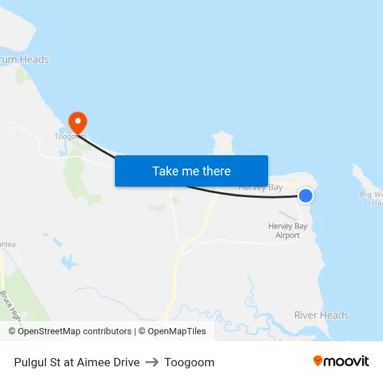 Pulgul St at Aimee Drive to Toogoom map