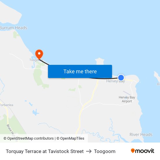 Torquay Terrace at Tavistock Street to Toogoom map