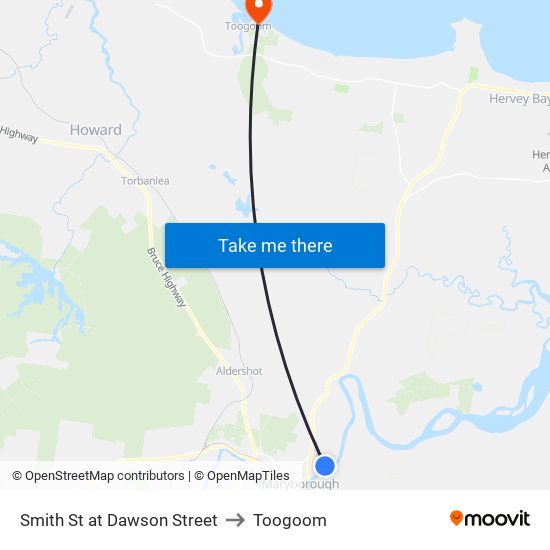 Smith St at Dawson Street to Toogoom map