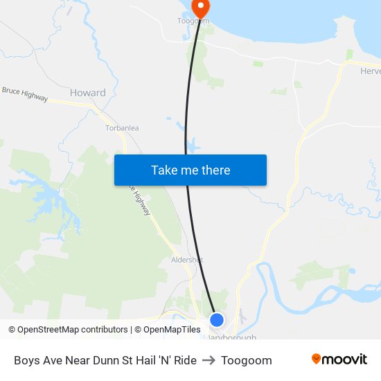 Boys Ave Near Dunn St Hail 'N' Ride to Toogoom map