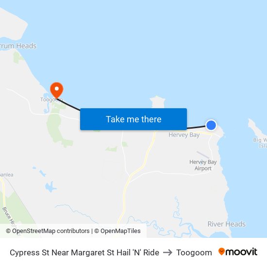 Cypress St Near Margaret St Hail 'N' Ride to Toogoom map
