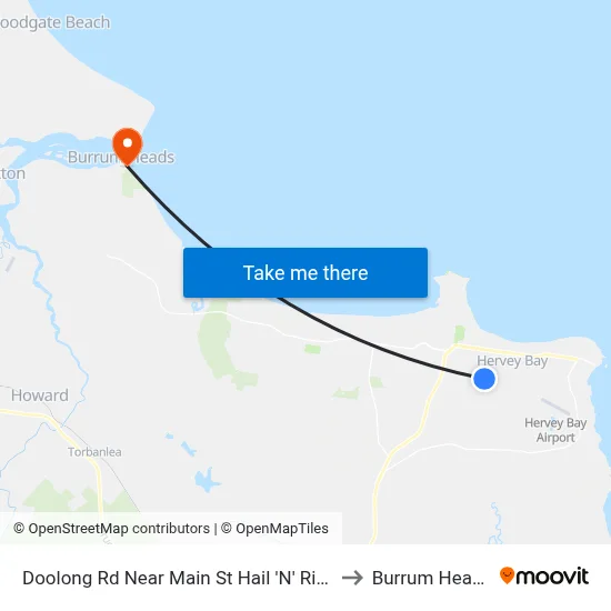Doolong Rd Near Main St Hail 'N' Ride to Burrum Heads map