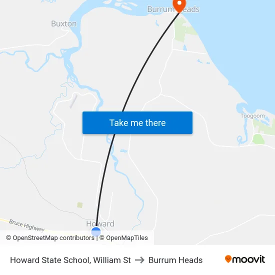 Howard State School, William St to Burrum Heads map
